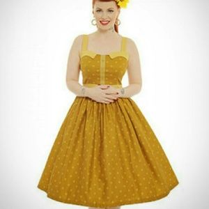 Yellow polka dot dress